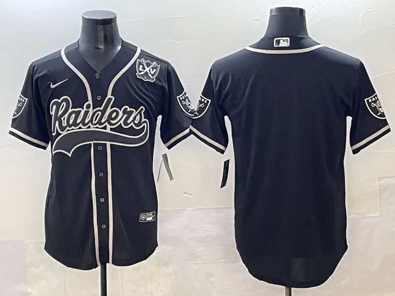 Men 2025 Oakland Raiders Blank Black Joint Name Nike Limited NFL Jersey style 18->oakland raiders->NFL Jersey